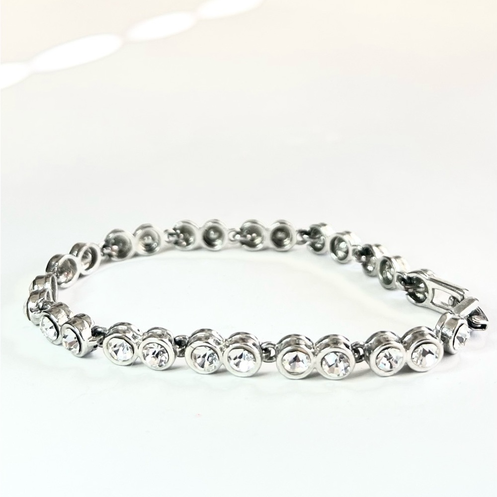CZ Round Bezel Tennis Bracelet